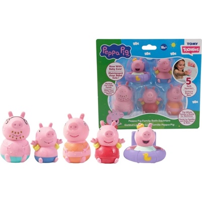 TOMY Peppa Pig striekacie hračky 5 ks
