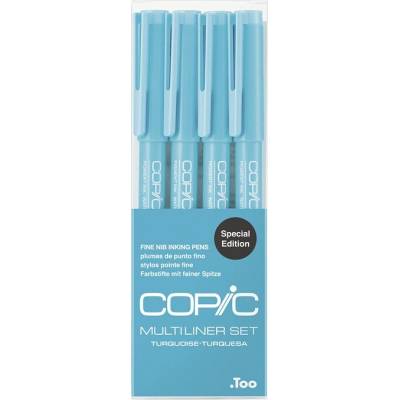 COPIC Technické linery COPIC, 4 ks tyrkysové