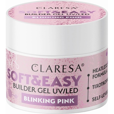 Claresa Soft Easy stavebný gél blikajúci ružový 12g