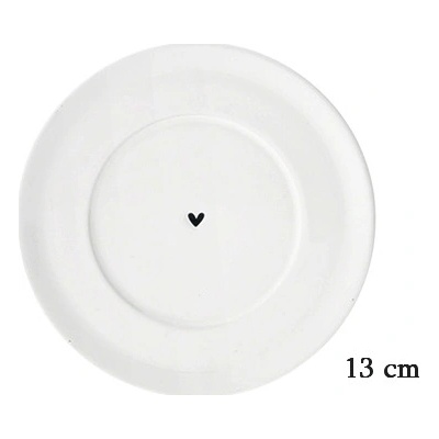 Bastion Collections Malý podšálek Little HEART in black 13 cm RJ-PL-CUP-SM-001-BL