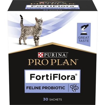 Purina Fortiflora пробиотик за коте - минерали и живи млечнокисели бактерии за поддържане на добра чревна флора и здрава имунна система