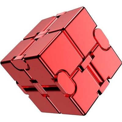 Infinity Cube Antistresová kocka kovová červená
