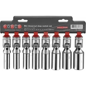 FORCE Вложки удължени чупещи JN67072 Force 4084R / 1/2", 13-24 мм, к-кт 8 бр/ (JN67072)