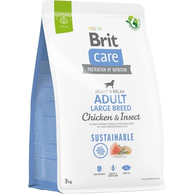 Brit Care Sustainable Adult Large Breed Chicken & Insect 3 kg