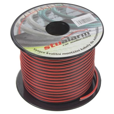 Kabel 2x1 mm, černočervený, 50 m bal, 31210
