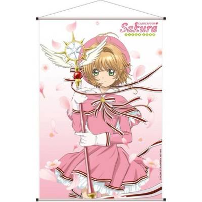Textilný plagát Textilný plagát Cardcaptor Sakura: Clear Card - Sakura Kinomoto Cherry Blossoms