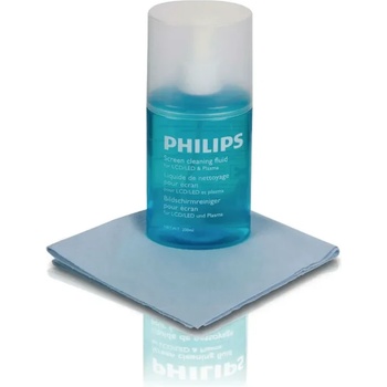 Philips SVC1116B/10, почистващ комплект за LCD/LED/Plasma дисплей Eco-friendly - спрей+кърпичка (SVC1116B/10)