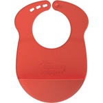 Tommee Tippee Мек силиконов лигавник с джоб Tommee Tippee Roll & Go, Оранжево, 6m + (TT.0146.003)