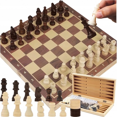 Šachy dřevěné 34x34 Out of the blue