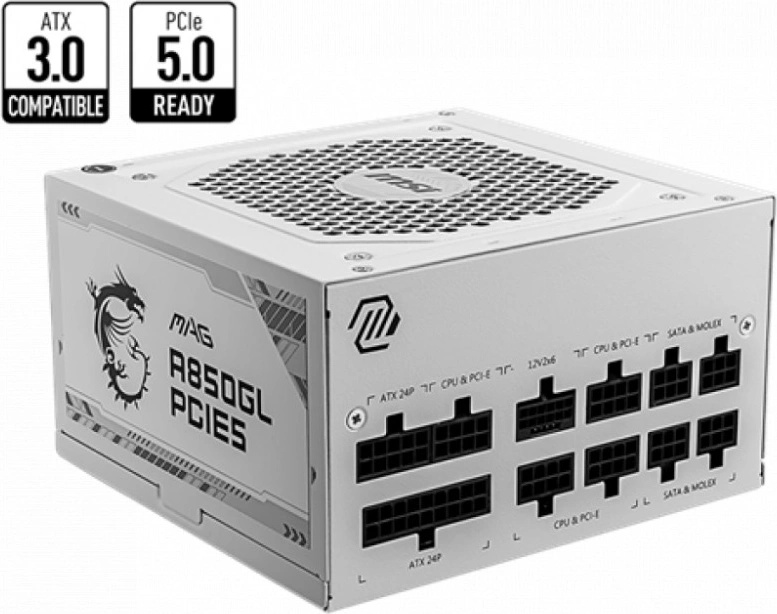 MSI MAG A850GL 850W 80 PLUS Gold White (306-7ZP8A24-CE0)