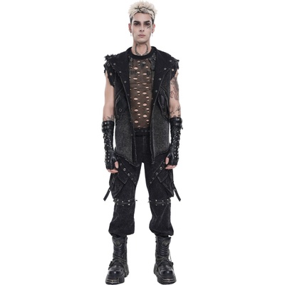 Devil Fashion vesta Punk čierna