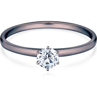 Savicki Zásnubný prsteň čierne zlato diamant SV R2 D CZ