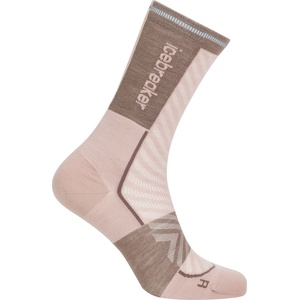 Icebreaker Дамски чорапи за бягане Icebreaker Women's Merino Run+ Ultralight Crew Running socks - Pink Quartz / Porcini - размер 38-40 (EU) (201-8166-0812)
