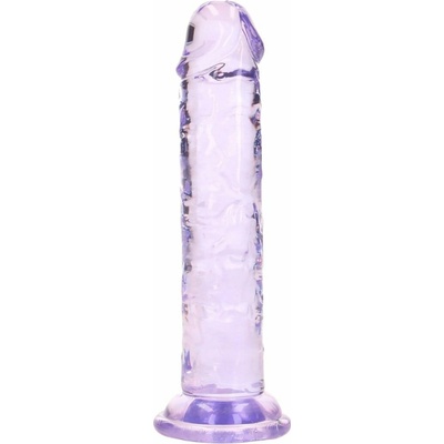 RealRock Crystal Clear Realistic 5″ fialové dildo s přísavkou 14,5 x 2,9 cm