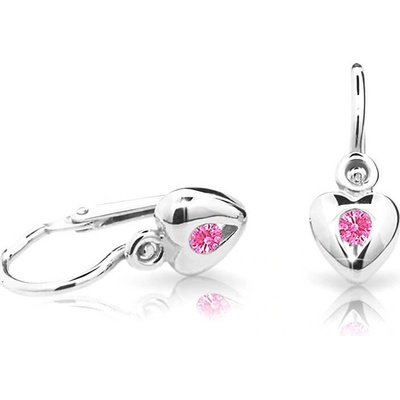 Cutie Jewellery detské náušnice z bieleho zlata C1556-10-X-2 ružová