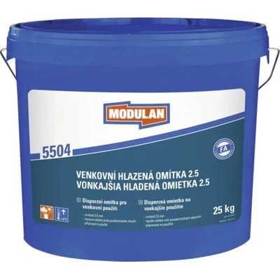 Venkovní hlazená omítka Modulan 5504 bílá 2,5 mm 25 kg
