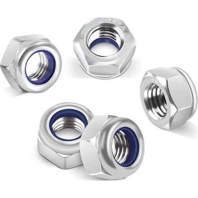 Matice Jeboler M5 50 kusů, samojistné matice z nerezové oceli A2 V2A 304, pojistné matice Din 985 s – Hledejceny.cz