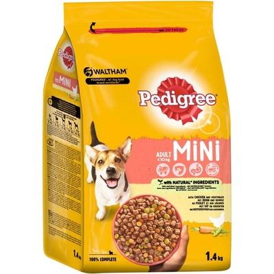 Pedigree Mini Adult s kuřecím masem a zeleninou 1,4 kg