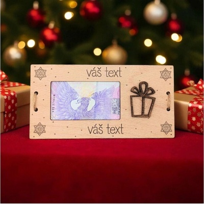 Dřevěné přání vánoční vlastní text 3