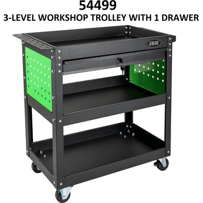 JBM Количка с 3 рафта и 1 чекмедже - отворен тип ; jbm 54499