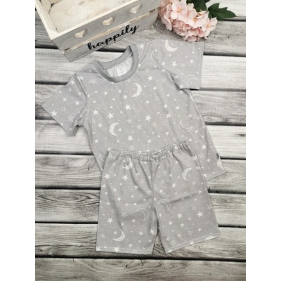 Textil EBi Pyžamo noční obloha na šedém