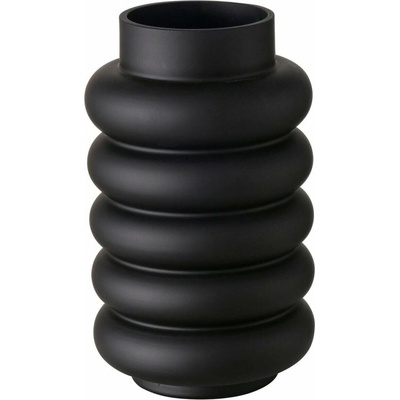 Boltze Sklenená váza RIBBO, 25 cm, čierna