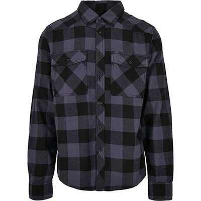 Build Your Brand pánska košeľu 4002 black-grey