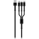 Colorway CW-CBU3003-GR Nabíjecí 3v1 Lightning+MicroUSB+USB-C, 4A, 1,2m, šedý