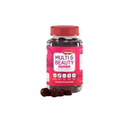 Life Extension Chewwies Multi & Beauty Jahoda gumové medvedíky 30 ks