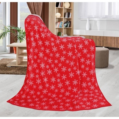 Bellatex deka Ella vločky červená 130x155