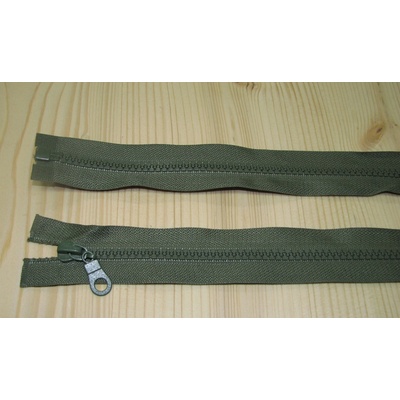 Zips kostenný zelená tmavá 5mm deliteľný 55cm
