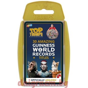 Top Trumps Игра с карти Топ Тръмпс Световните рекорди на Гинес, Top Trumps Guiness World Records (WM32780)