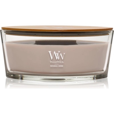 WoodWick Opulent Wood Patchouli Creme ароматна свещ с дървен фитил 453.6 гр