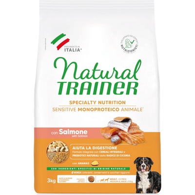 Natural Trainer Sensitive Adult Medium & Maxi s lososom 2 x 3 kg