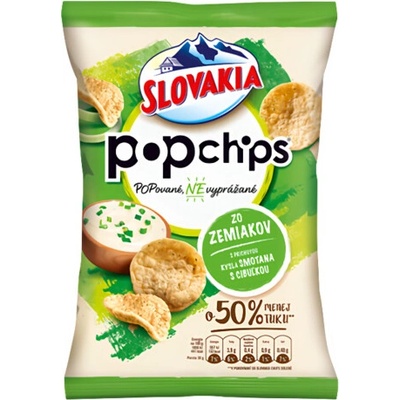 Slovakia Popchips kyslá smotana s cibuľkou