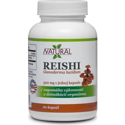 Natural Reishi Ganoderma Lucidum 500 mg 60 kapsúl