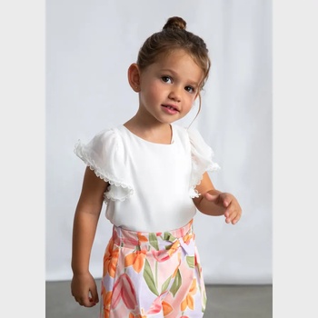 MAYORAL Блуза бархет Мръсно бял цвят за мини момиче Mayoral