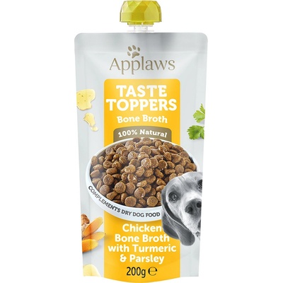 Applaws Taste Toppers vývar z kuřecích kostí s kurkumou a petrželkou 6 x 200 ml