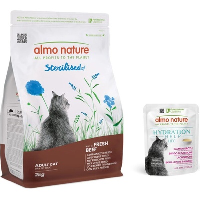 Almo Nature HOLISTIC cat adult Sterilised čerstvé hovädzie mäso 2 kg