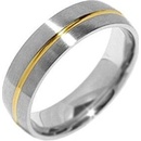 SILVEGO Snubný oceľový prsteň pre mužov PARIS RRC2048-M