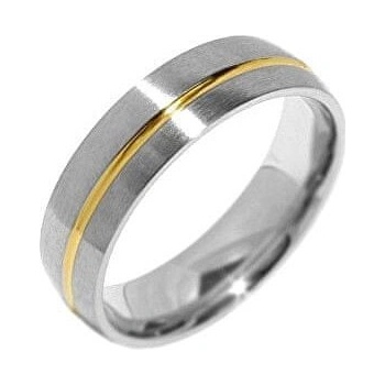 SILVEGO Snubný oceľový prsteň pre mužov PARIS RRC2048-M