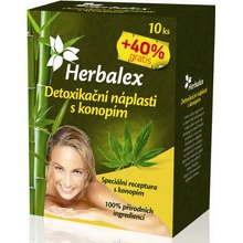 Herbalex Detoxikační náplast s konopím 10 ks + 40 % zdarma