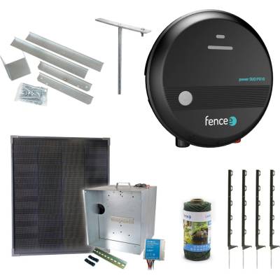 Fencee Expert sada solární ohradník - Kompletní přenosná schránka + 1J zdroj, panel 40 W, lanko 2,5 mm