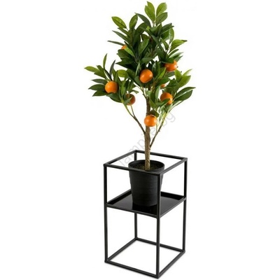 HowHomely Стойка за цветя 40x24 см черен (DD0109)