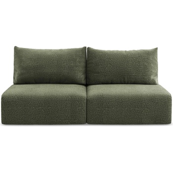 makamii Зелен разтегателен диван с място за съхранение 216 cm Kalena - Makamii (KALENA_3SOF_38_P1_C6)