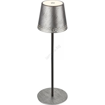 Briloner - LED настолна акумулаторна сензорна лампа KIKI LED/2, 6W/5V IP44 2600 mAh сребриста (BL2298)