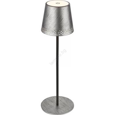 Briloner - LED настолна акумулаторна сензорна лампа KIKI LED/2, 6W/5V IP44 2600 mAh сребриста (BL2298)