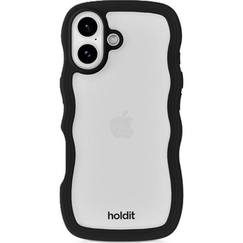 Holdit Калъф Holdit - Wavy, iPhone 17, черен/прозрачен (7330985168253)