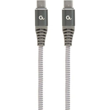 Gembird CC-USB2B-CMCM100-1.5M 100W Type-C Power Delivery (PD) Премиум кабел за зареждане и пренос на данни 1, 5 м сив (CC-USB2B-CMCM100-1.5M)