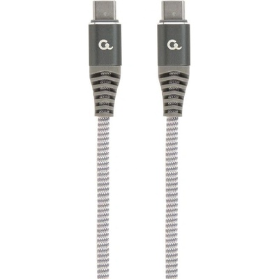 Gembird CC-USB2B-CMCM100-1.5M 100W Type-C Power Delivery (PD) Премиум кабел за зареждане и пренос на данни 1, 5 м сив (CC-USB2B-CMCM100-1.5M)